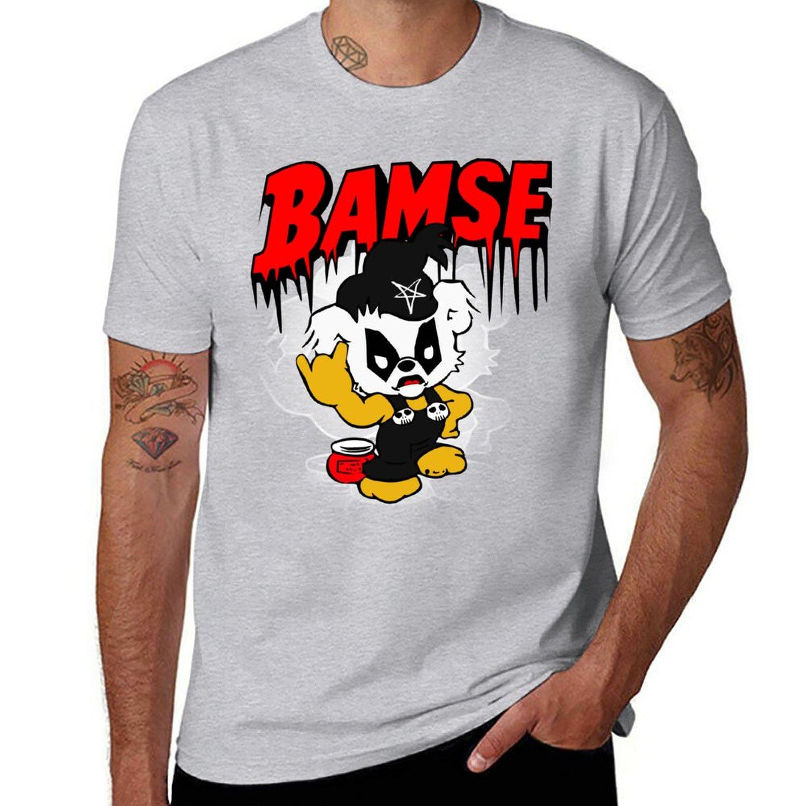 

Нова Чорна Металева Футболка Bamse світшот чорна футболка тренувальні футболки для чоловіків 2XL