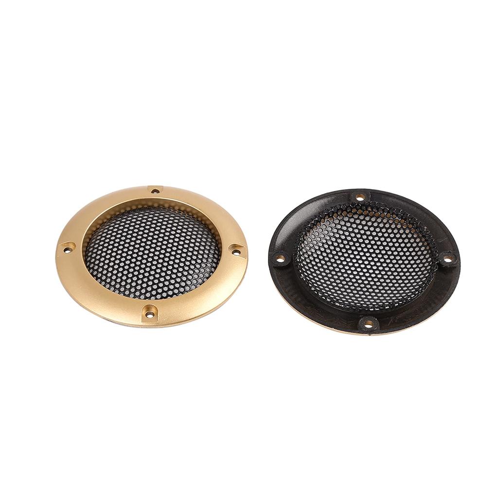 uxcell Speaker Grill Mesh Subwoofer Grille Clill Cover Decorative Circle Grill Protector 50mm 2pcs Gold Tone