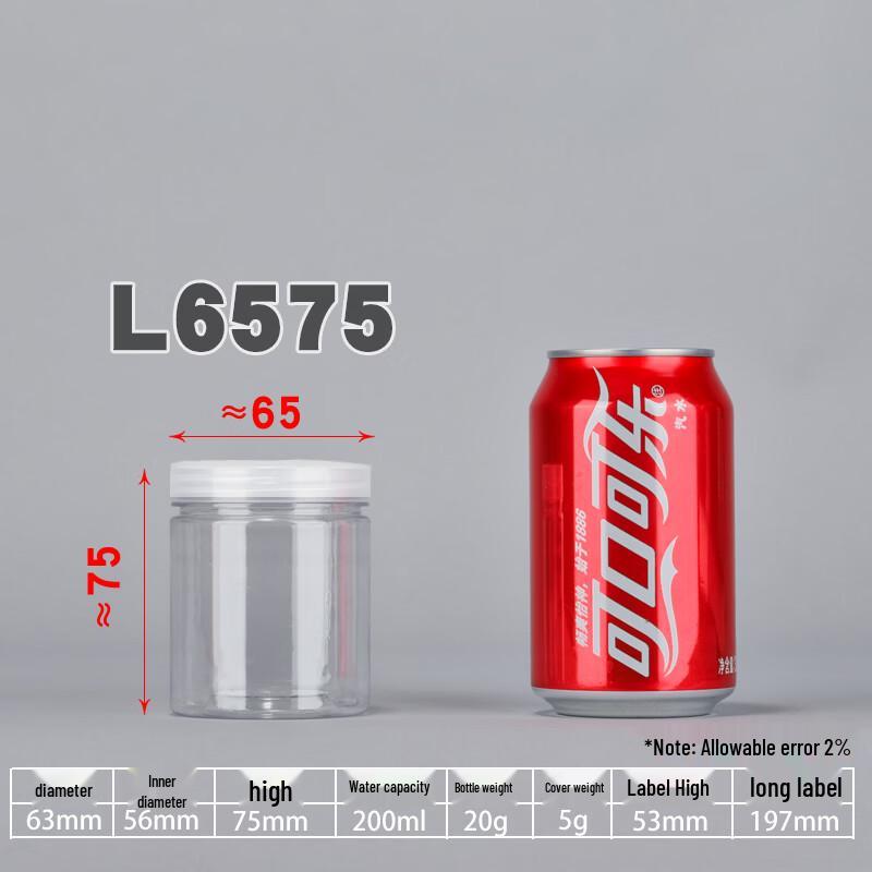 Transparent Food Grade Plastic Bottle