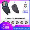 For Alfa Romeo 2/5/10pcs 14mm Car Key Emblem Stickers Auto Door Keyhole Logo Decals For Alfa Romeo Stelvio Giulia 159 Giulietta