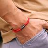 Noter Glücksbringer Kordelkettenarmband Unisex Nickel Schwarz Abnehmbare Schnalle 3 Größen Verfügbar Partnergeschenke Rotes Schutzarmband