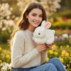 Soft Plush Rabbit Plush Doll Red Bunny Simulation Toy Cute Animal Plush Rabbit  Festival Gift
