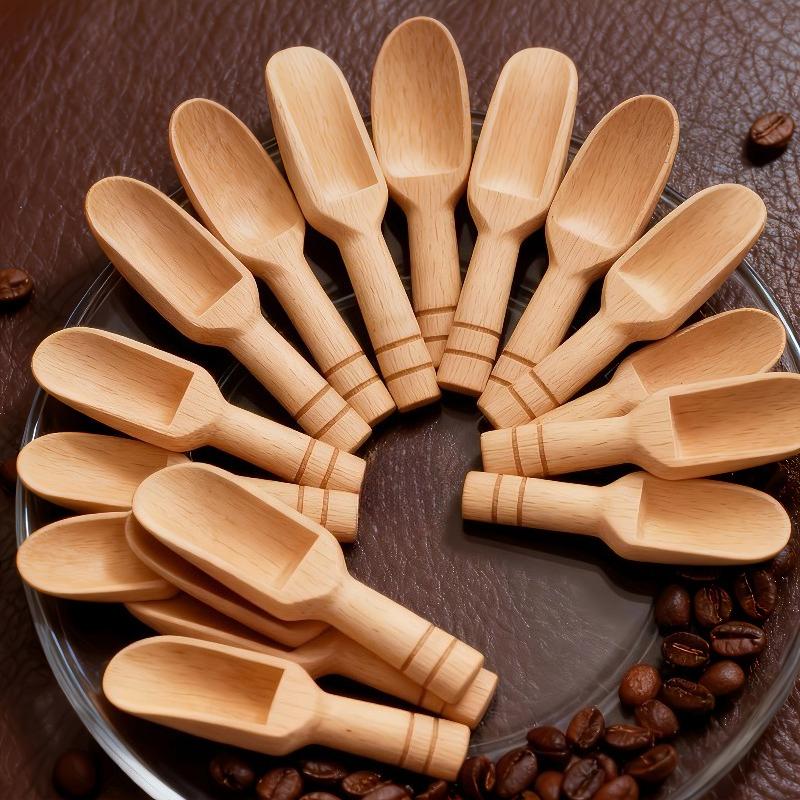 

20pcs Wooden Mini Scoops Coffee/Powdered Milk/Tea/Seasoning Spoon Honey Spoon for Home Kitchen Restaurant Hotel Kitchen Supplies