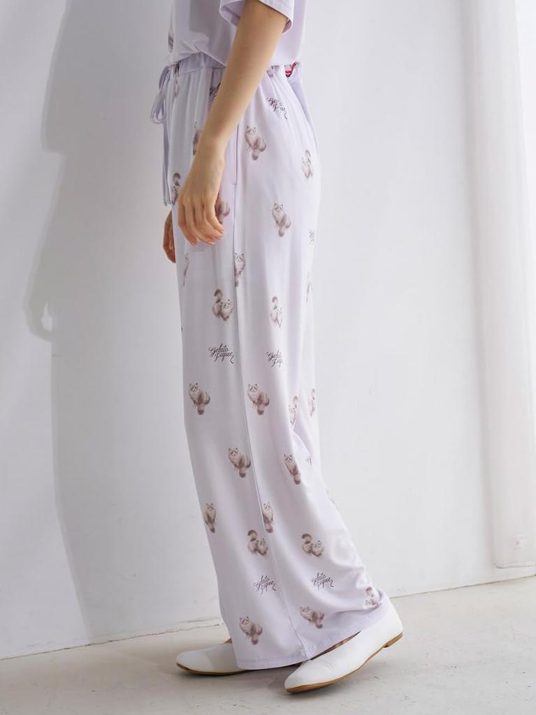gelato pique CAT Print Long Pants PWCP252266 LAV Women's