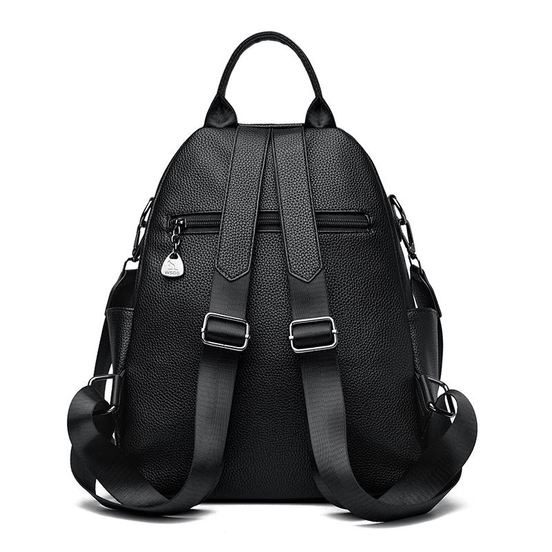 Plecak z frędzlami Damski plecak z miękkiej skóry Retro torba podróżna