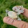 Daughters Day Sale 925 Sterling Silver Plume Agate Stone Wedding Bezel Pendant