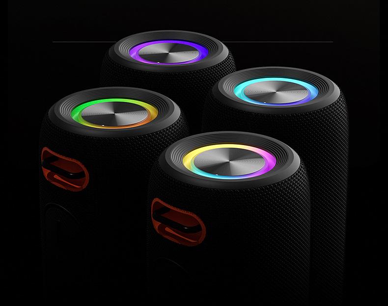 Portable High-Power Waterproof Bluetooth Speaker with Heavy Bass