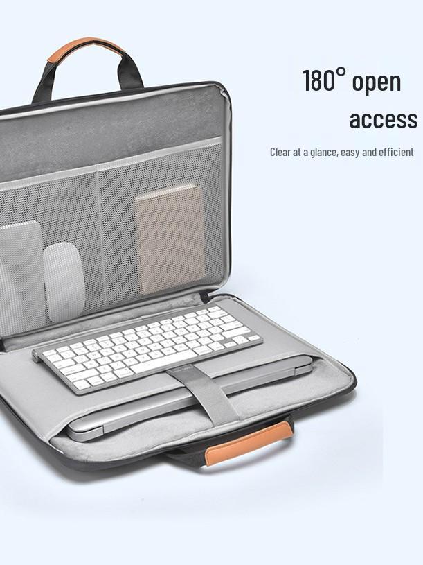 15-Inch Shockproof, Wear-Resistant Laptop Bag with 180° Full Opening and Logo Print