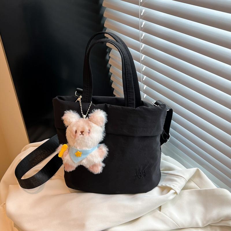 Canvas bag women's large-capacity new summer messenger bag casual high-end versatile portable bucket bag