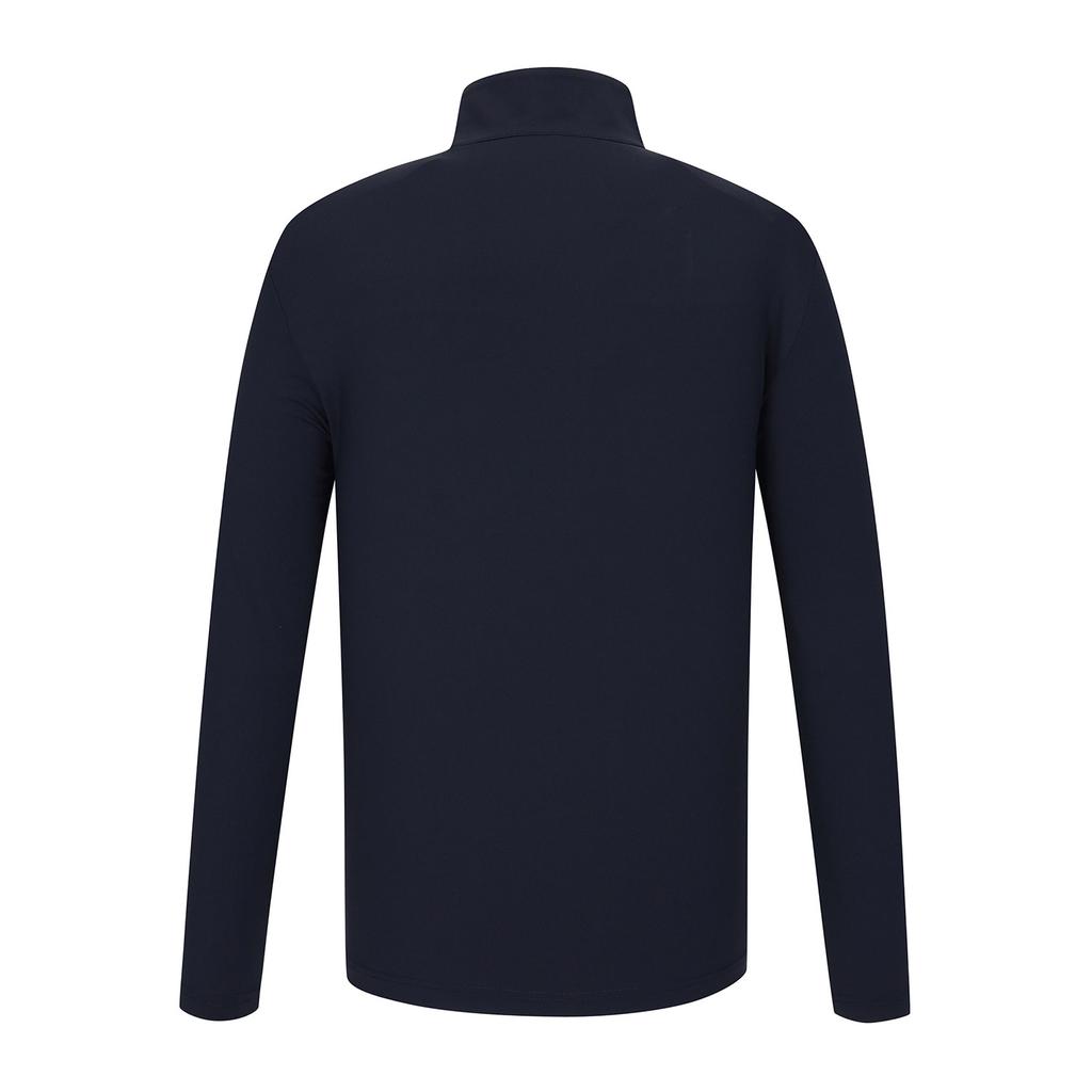 SUPERIOR Men'S Half-Neck Zip-Up T-Shirt Navy (Im0Fttt10149)