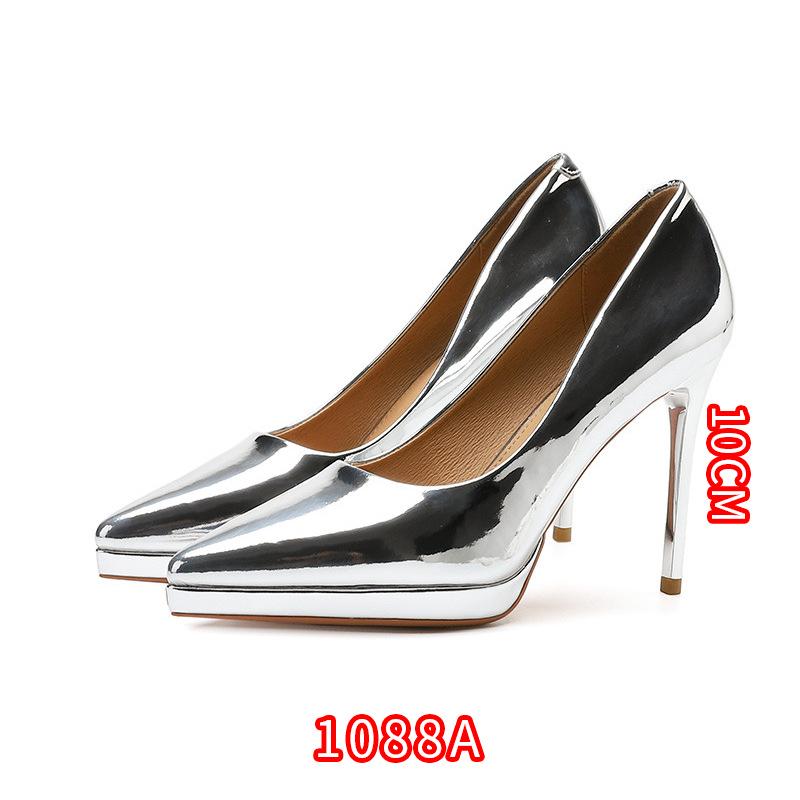 Korean Style Patent Leather Stiletto Heels - Sexy, Pointed Toe, Women's Fairy Style Shoes