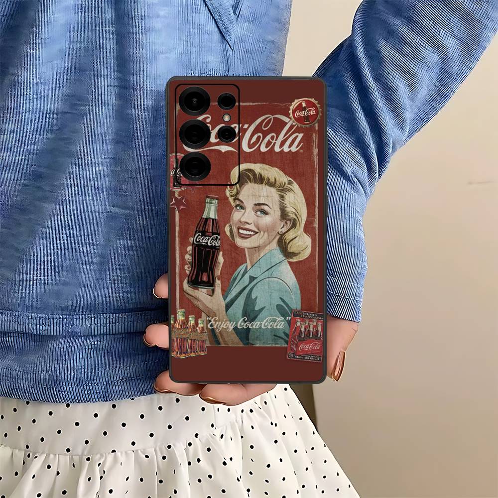 Logo C-Coca C-Cola Fashion Phone Case For Samsung S 24 Fe 25 Ultra Plus 20 Lite 21 30 22 23 24 22 Ultra 5G Fundas