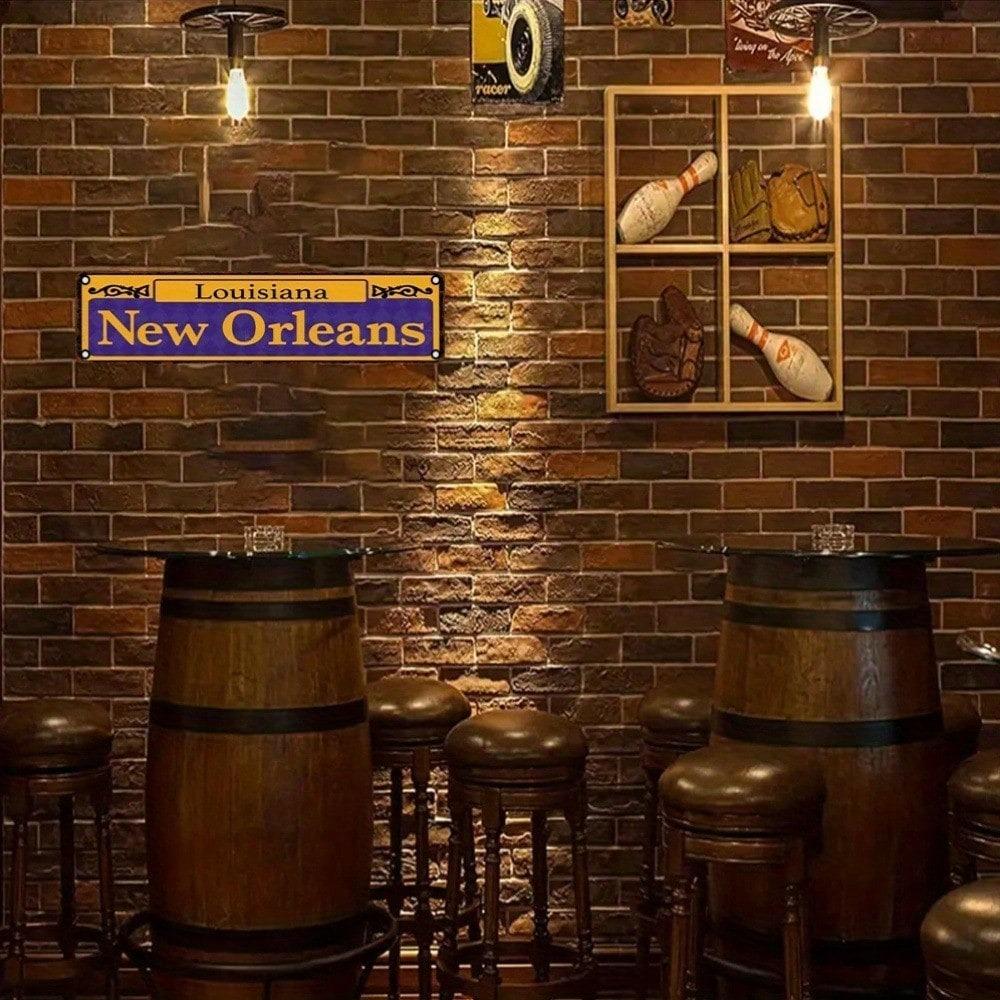 New Orleans Metal Sign 16x4 In, Vintage Louisiana City Wall Decor, UV HD Print Indoor Holiday Decoration, No Power Needed