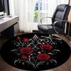1pc Gothic Roses Chair Carpet for Office, Non-slip, Soft and Durable Office Rug for  Decoration, Perfect for Office yy260105047