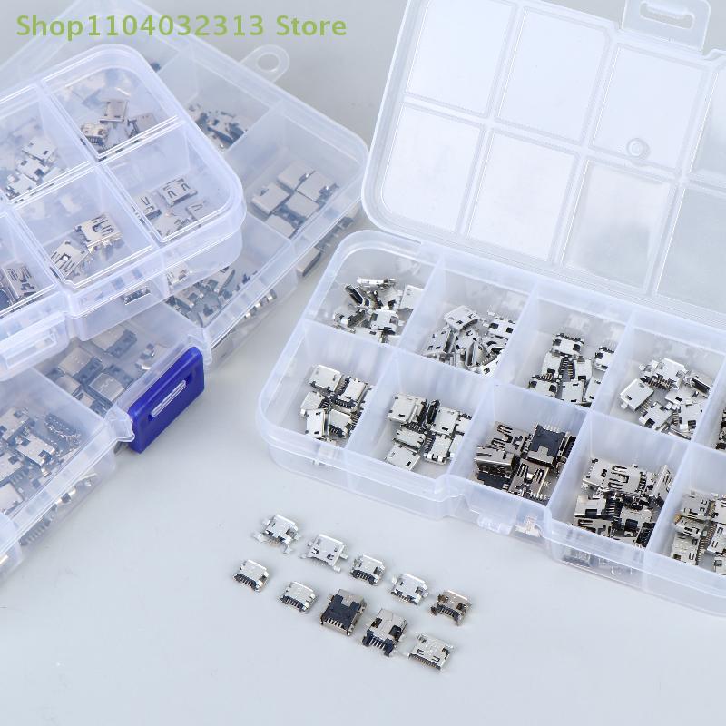 50/100/150Pcs 2/6/16Pin SMD SMT PCB USB-C Socket Type-C USB Connector Charging Port For Phone And Digital Product Repair Kit