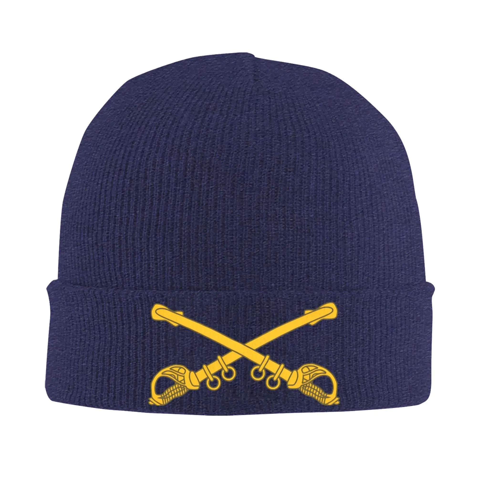 

US Cavalr Branch Insignia Knitted Hat Beanie Autumn Winter Hats Warm Unisex Street Cap Men Women Gifts One Size