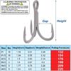 4X-Treble-Hooks-Saltwater-Big-Game-Fishing-Hooks Ultra Strong Stainless Size 3/0 1/0 2/0 4/0 5/0