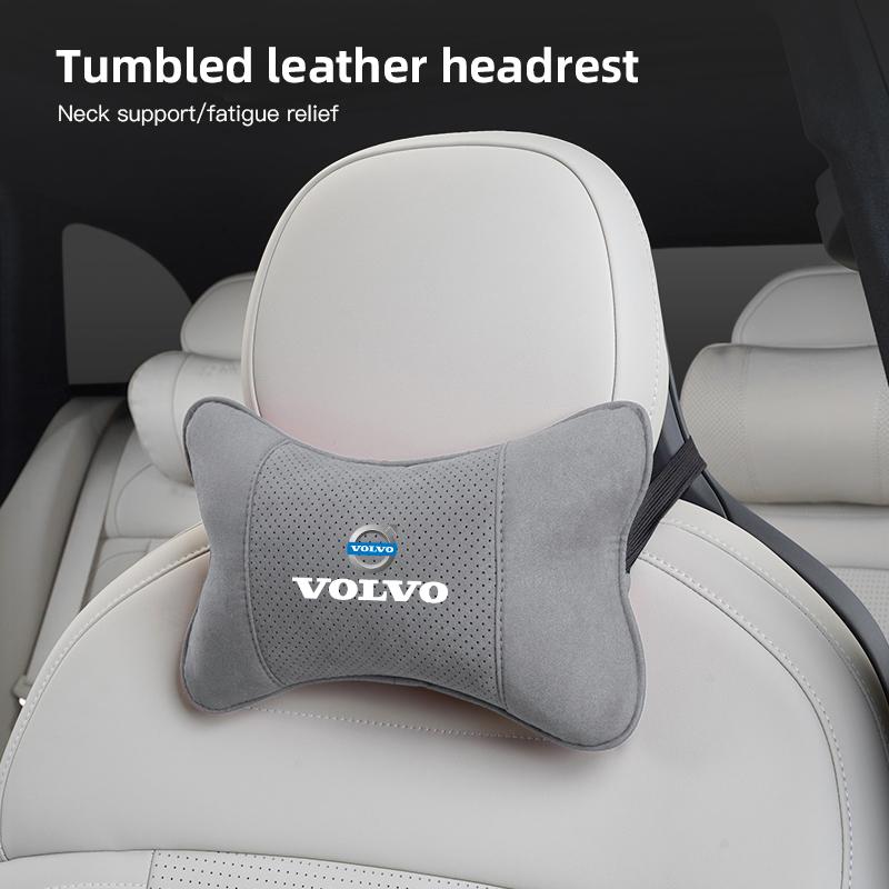 Car Seat Headrest Auto Logo Neck Spine Protect Pillow For Volvo V60 XC90 S60 C30 XC60 V50 V70 S90 XC40 S80 V90 EM90 C40 S40 S80L