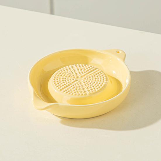 Ceramic Ginger Grinder Portable Grinding Bowl Juicy Delicious Grinding Tool for Grinding Fruits Vegetables Garlic Cheese