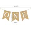 Babyshower Stol Band Jute ONE Girlang Pojke Flicka Ett År Gammal Födelsedagskalas Dekorationer Gåvor Fotorekvisita Tillbehör 3 Färger