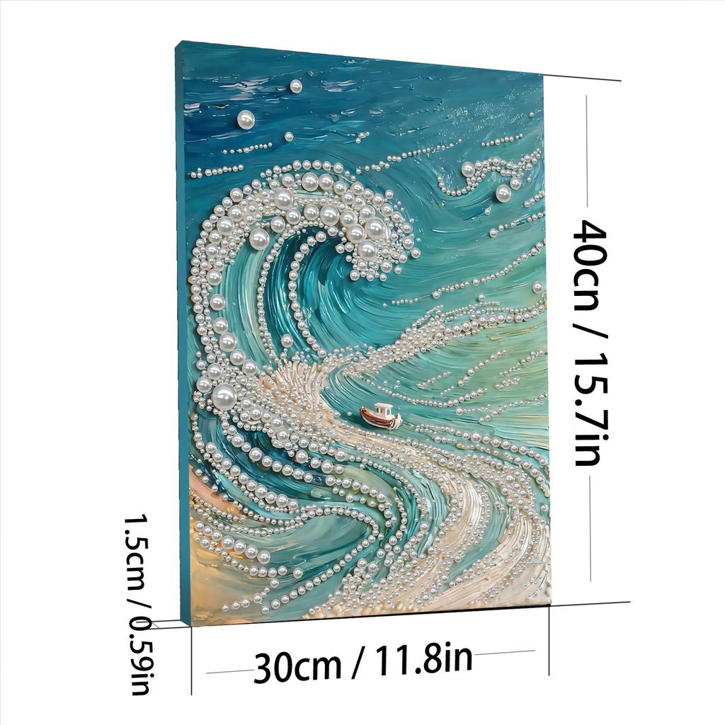 DIY Pearl Diamond Art Kits with Frame 30x40cm Diamond Painting Gem Picture Art for Adults/Beginners Gift Idea Home Wall Decor