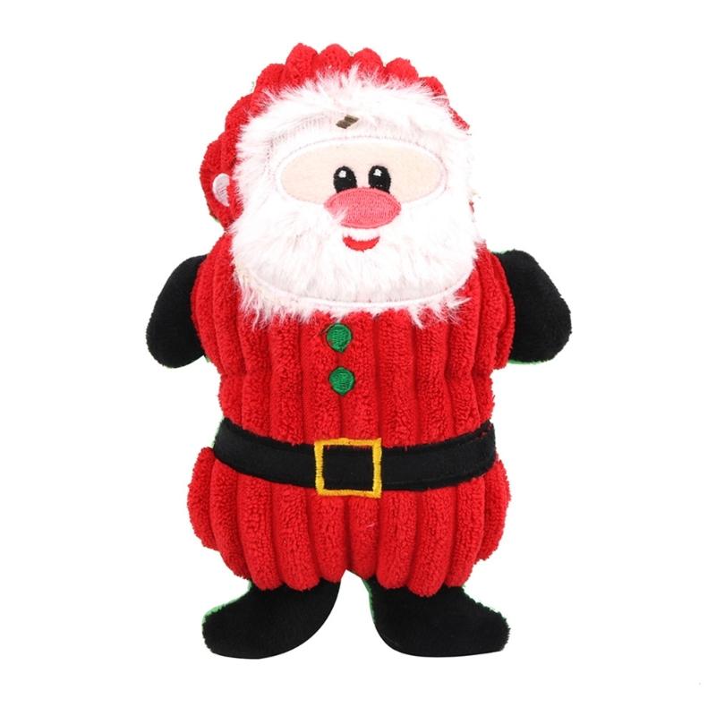 

Dog Chew Toys Soft Plush Squeak Christmas Gift for Puppy Teeth Cleaning