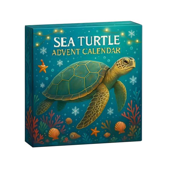 Yousheng Sea Turtle Advent Calendar 24 Realistic Ocean Animals Christmas Decoration Holiday Spirit Surprise Countdown Ornament