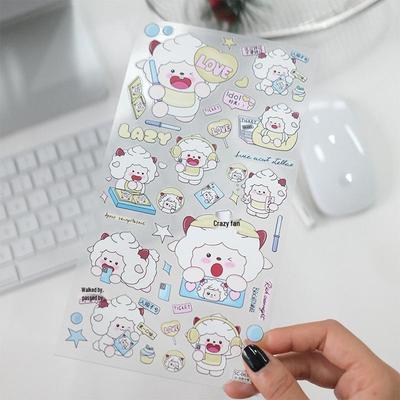 Sky Original Cute Embossed Cartoon Stickers for Phone & Journal DIY