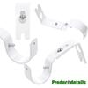 Frienda 4 Pcs Curtain Rod Support Brackets White Adjustable Curtain Rod Hangers for 1 Inch Diameter General Hardware Holders Wall Bracket Hanger