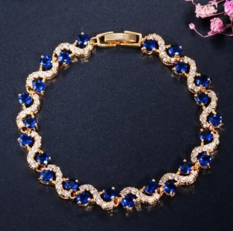 Bracelet Charm Élégant pour Femme Incrusté de Cristal Mode Bijoux de Fiançailles Mariage