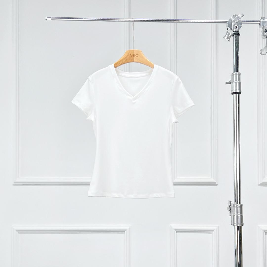 

Warren Sea Dragon | SST003 26: Women s Nordic Style Slimming V-Neck Cotton T-Shirt, Short Sleeve Medium белый
