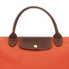Longchamp Le Pliage Origina 30 Short Handle Snap Zipper Closure PU Canvas With Leather Trim Dumpling Tote Bag Medium Women tote bags Orange 1623089P85