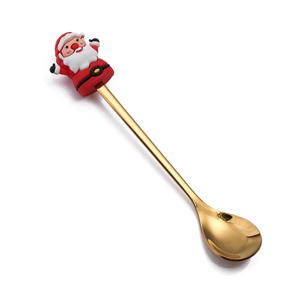Christmas Cartoon Snowman Spoon & Fork Set - Cute Dessert Cutlery Gift