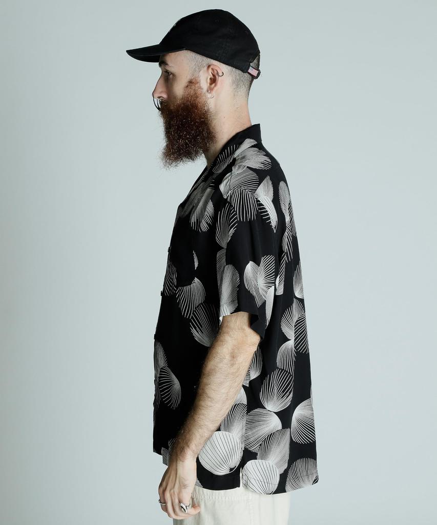 Schott x PJ x Pineapple Juice RAYON SHELL SHIRT, Men's XL, 010, Black, 782-5123015