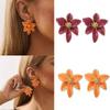 Handmade Floral Colorful Earrings Flower Earrings Stylish Enamel Flowers Drops Oil Earwear Jewelry Ornament for Women