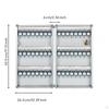 Aluminum Alloy Key Cabinet | Writable Identification Labels, Textured Metal Panel, WallMounted