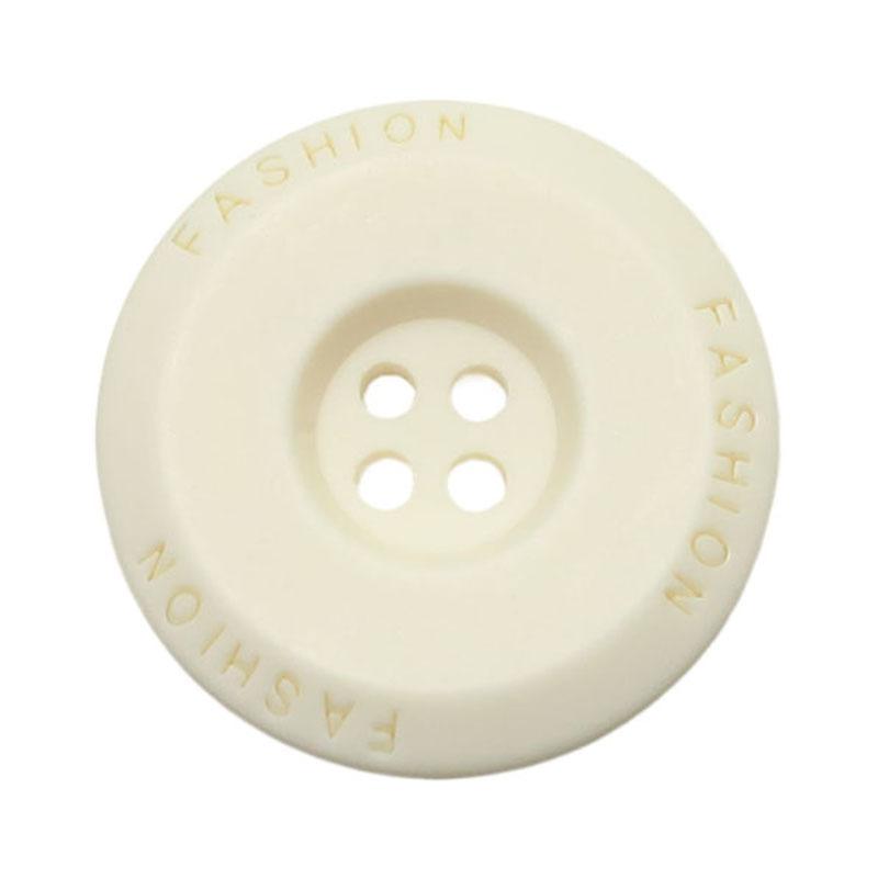 Letter Resin Four-Eye Buttons Black White Blazer Clothing Buttons Trench Coat Fur Coat Buttons