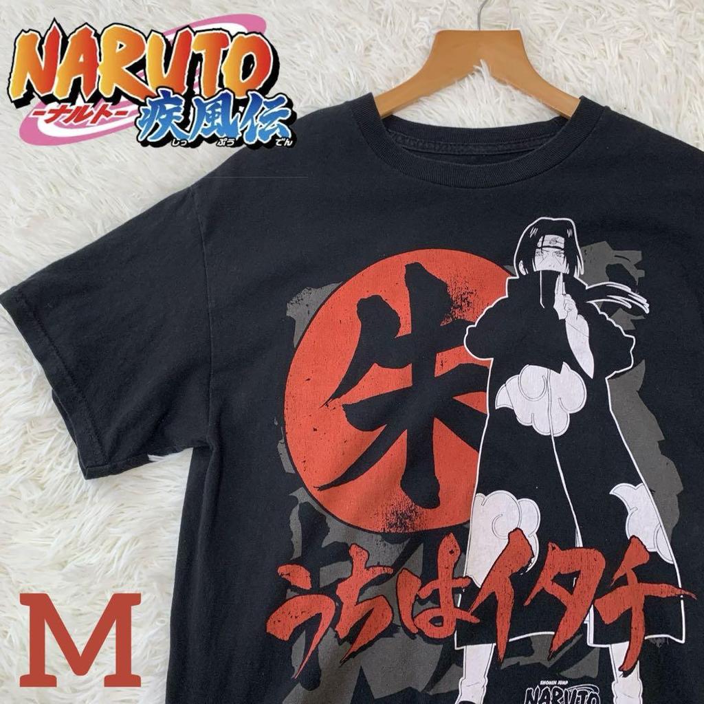 [USED] Naruto Shippuden Anime T-Shirt, Medium, Black, Uchiha Itachi, Akatsuki