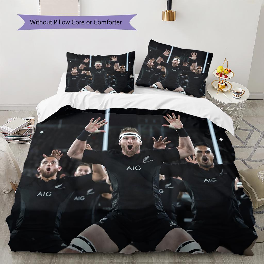 All Blacks Pattern Bedding Home Decoration Birthday Gift (1 * duvet cover + 2 * pillowcase, without core)