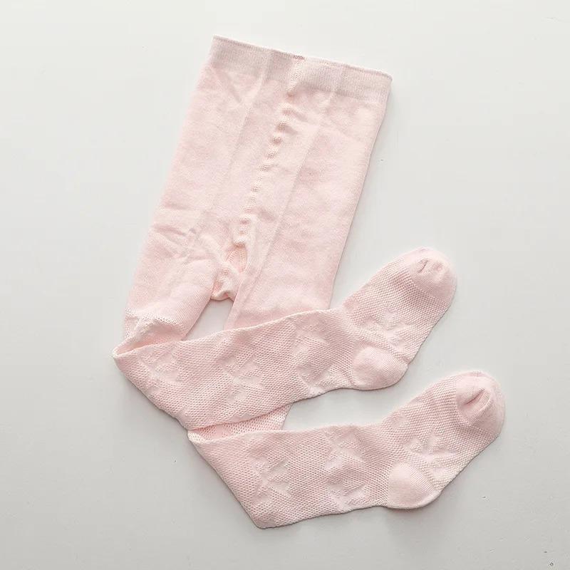 

Колготки для новорожденных девочек, новые весенне-летние сетчатые колготки с бантом для девочек 0-24 месяцев, тонкие дышащие хлопковые колготки XL розовый