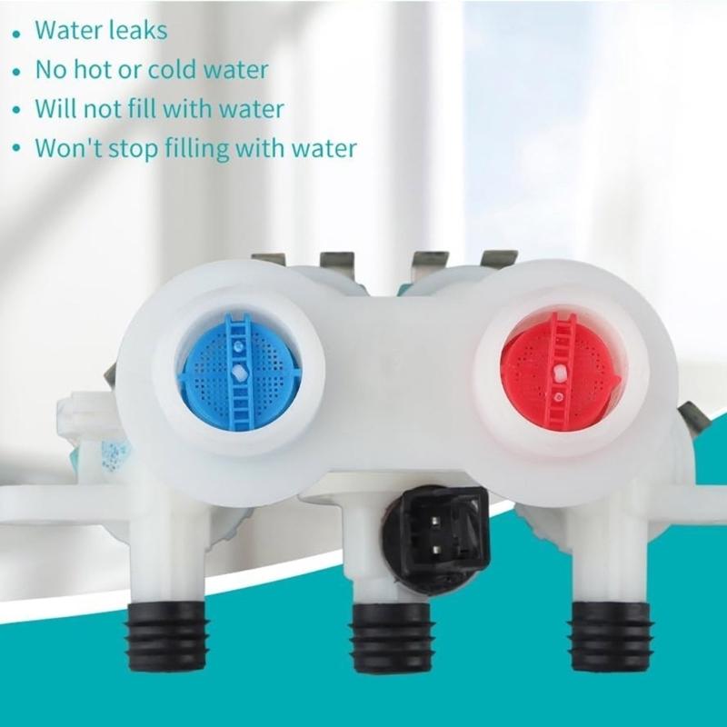 Multifuntional Automatic Washer Inlet Valves Easy Installation Washing Machine Repair Part for Home and Laundromats