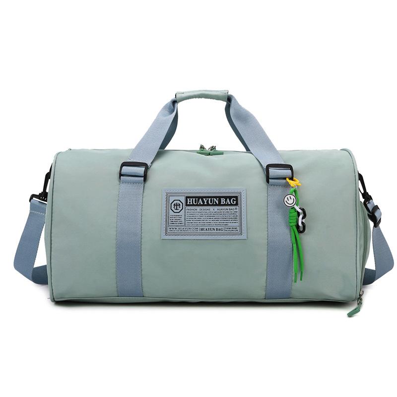 

The new large-capacity fitness bag can be separated diagonally across dry and wet, independent shoe compartment, yoga bag, short business trip No pendant зелений