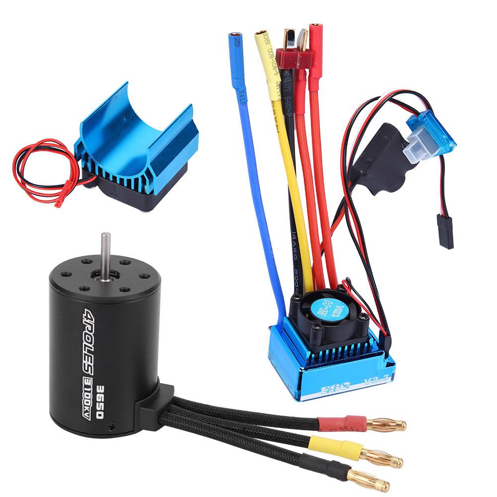 

3650 Motor 3100KvBrushless ESC Heat Sink Set for 110 RC Car Model Accessory(120A )