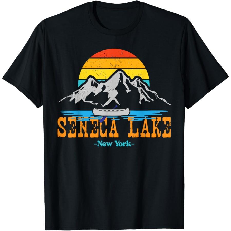Seneca Lake Finger Lakes New York Family Vacation Souvenirs T-Shirt XXXXXL чёрный