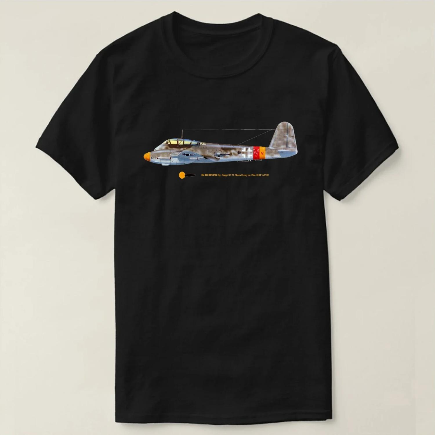 

WWII Messerschmitt Me 410 B-1 Hornisse Fighter T-Shirt New 100% Cotton Casual Short Sleeve O-Neck Mens Tshirt S чёрный