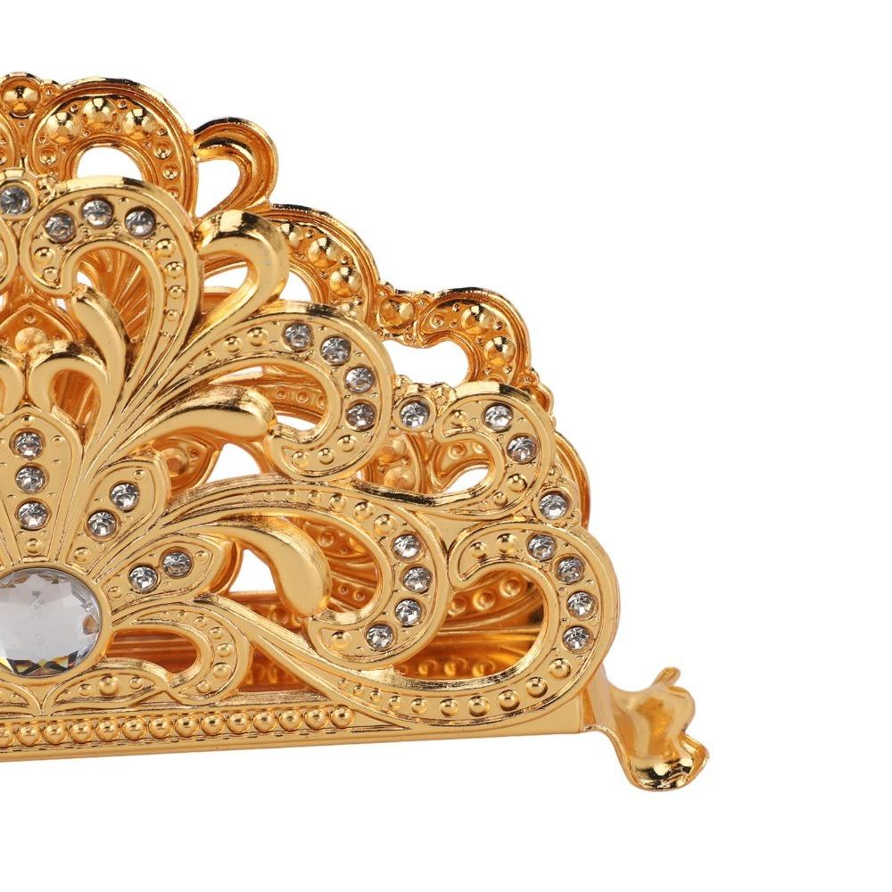 Gold Table Napkin Organizer Hollow Out Napkin Dispenser Decorative Napkin Holder For Kitchen