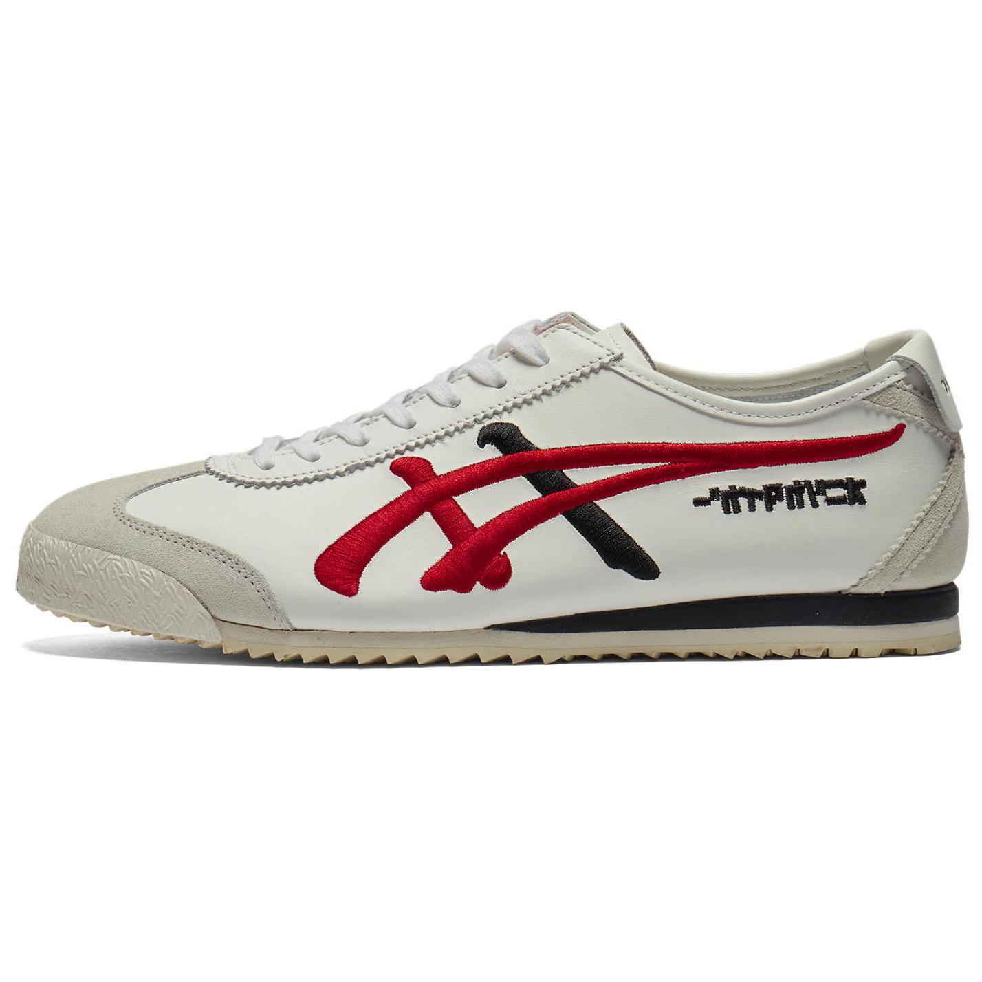 

New Onitsuka Tiger MEXICO 66 Slip Resistant Abrasion Resistant Low top Casual Shoes Unisex White Red 1183C320-101 42.5