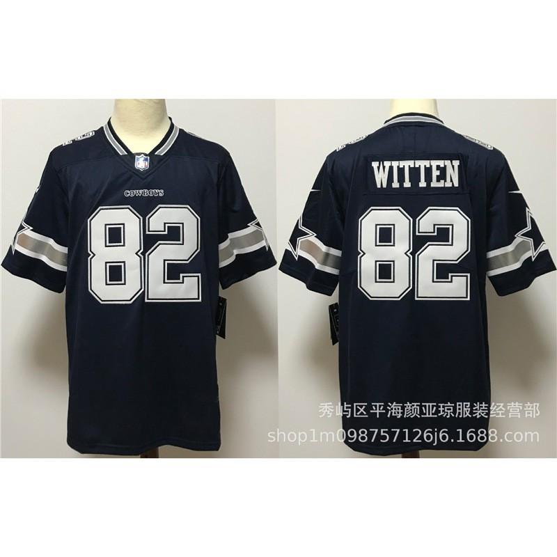 Camiseta Bordada de Rugby Estilo Dallas Cowboys de la NFL para Hombre Uniforme de Fútbol Top Ropa Casual para Fans