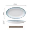 Nordic Ceramic Oval Fish Steaming Plate