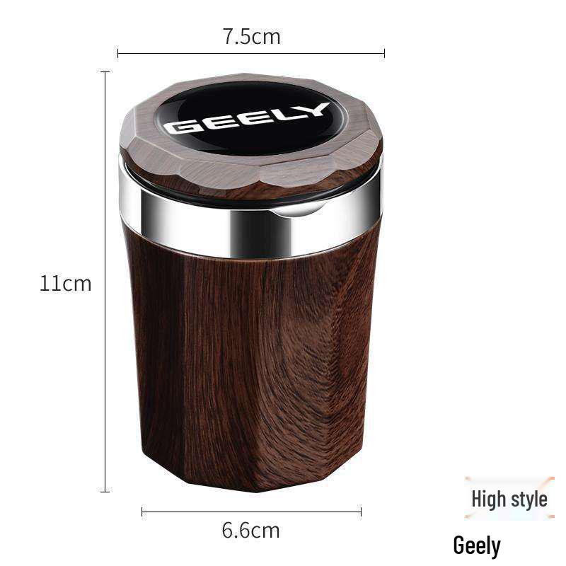 Geely Jiaji 2025 Car Ashtray: High Flame Retardant, Interior Mod with Lid & Light